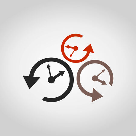 Hours in the form of arrows. A illustrationのイラスト素材