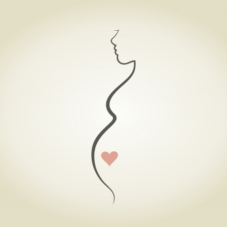 The pregnant woman. A illustrationのイラスト素材