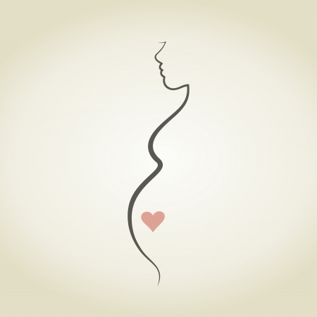 The pregnant woman. A illustration