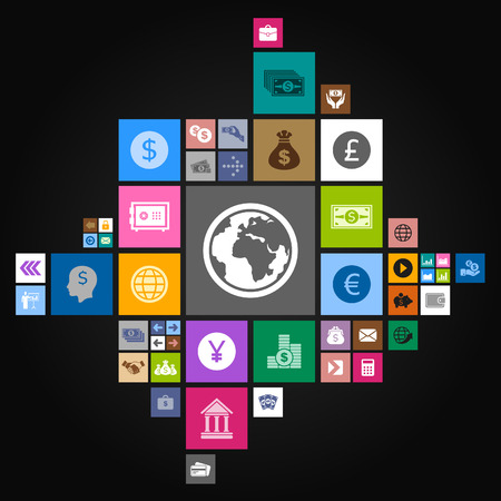 Abstraction on a theme business. Vector illustrationsのイラスト素材