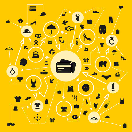 The scheme on a theme style clothes. A vector illustrationのイラスト素材