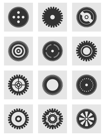 Set of icons a gear wheel. A vector illustrationのイラスト素材