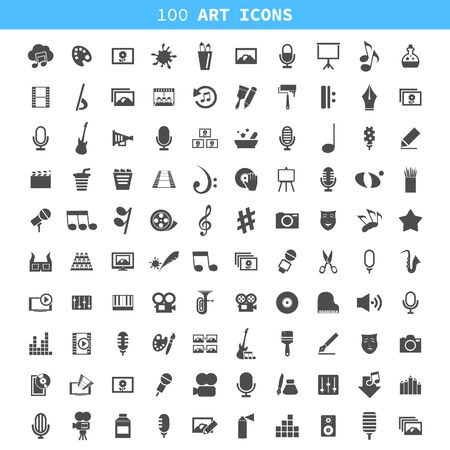 Collection of icons all art forms. A vector illustrationのイラスト素材