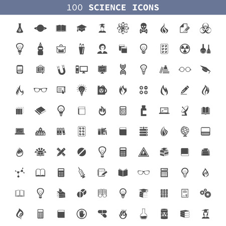 Collection of icons a science. A vector illustrationのイラスト素材