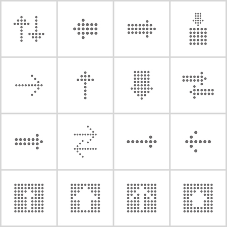 Set of icons of an arrow for the design Internetのイラスト素材