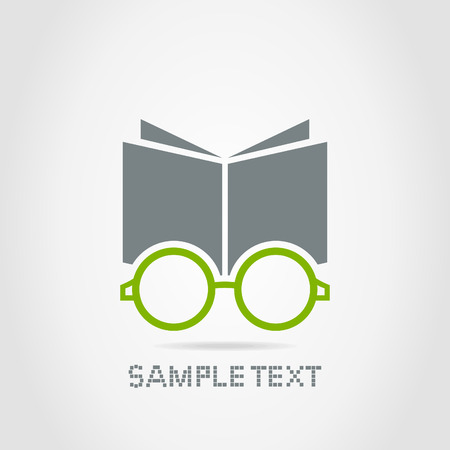 The book from above over Glassesのイラスト素材