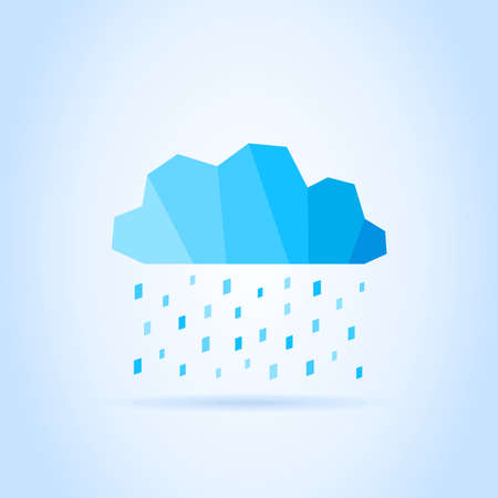 Rain of a drop of water from a blue cloudのイラスト素材