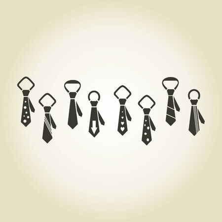 Set of icons on a theme clothes tie, a vector illustrationのイラスト素材