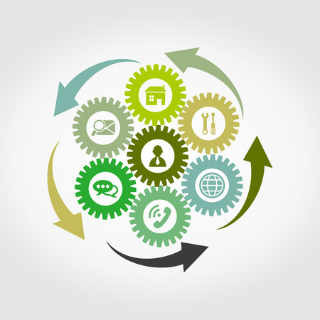 Set of icons a gear.のイラスト素材