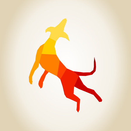 Dog in a jump. A vector illustrationのイラスト素材
