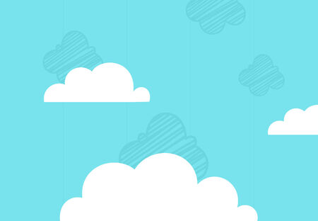 Clouds in the sky. A vector illustrationのイラスト素材