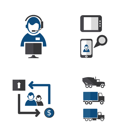 Icons business of processes. A vector illustrationのイラスト素材
