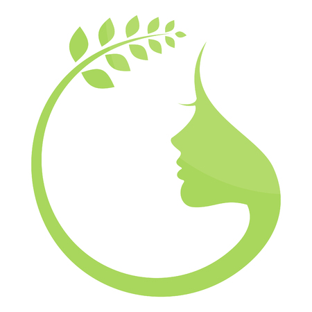 The round natural woman. A vector illustrationのイラスト素材