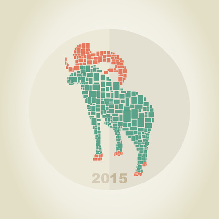 holiday goat collected from the puzzleのイラスト素材