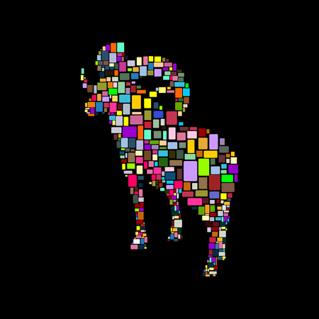 holiday goat collected from the puzzleのイラスト素材