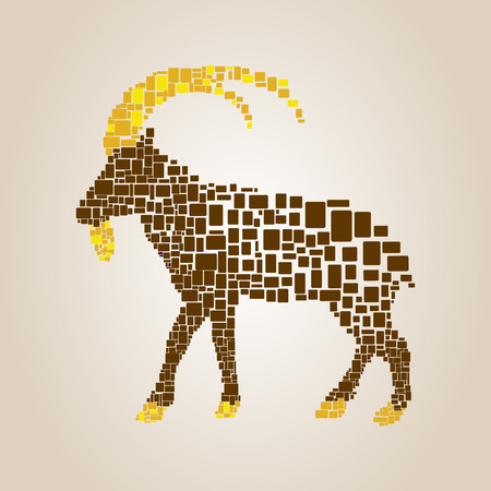 holiday goat collected from the puzzleのイラスト素材