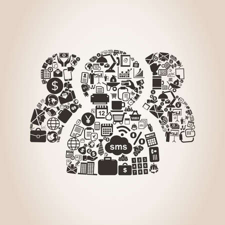 The user made of business. A vector illustrationのイラスト素材