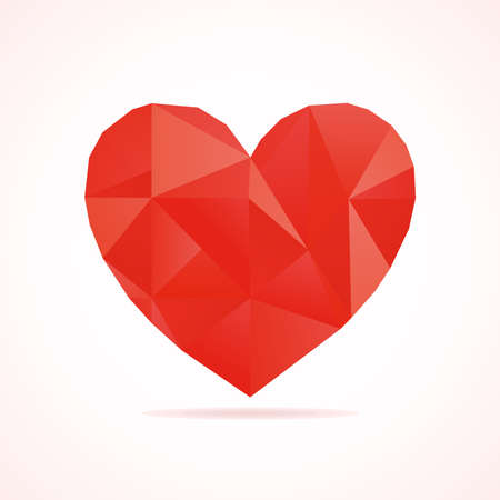 Heart made up of triangles.のイラスト素材