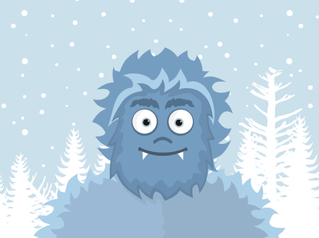 Snow man in winterのイラスト素材