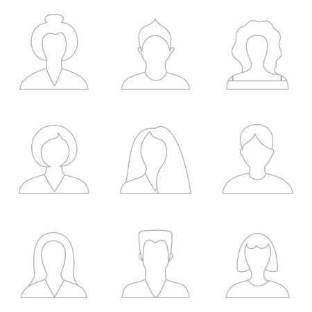 Outline icons user.のイラスト素材