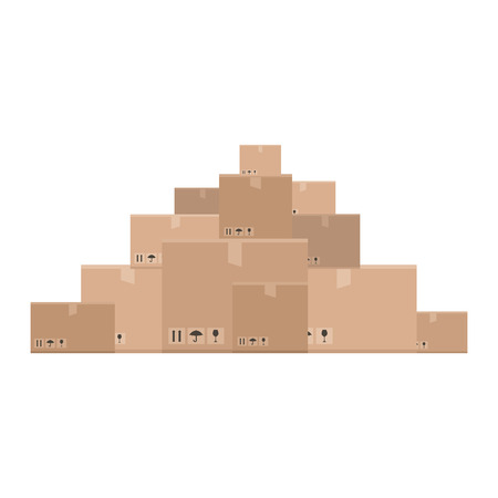 A bunch of grey boxes. Vector illustrationのイラスト素材