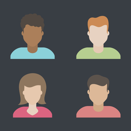 Icon user person. Vector illustrationのイラスト素材