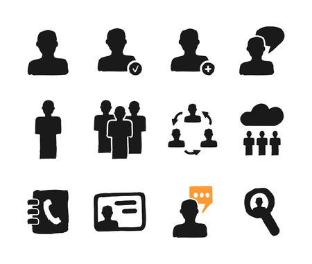 Icon user person. Vector illustrationのイラスト素材