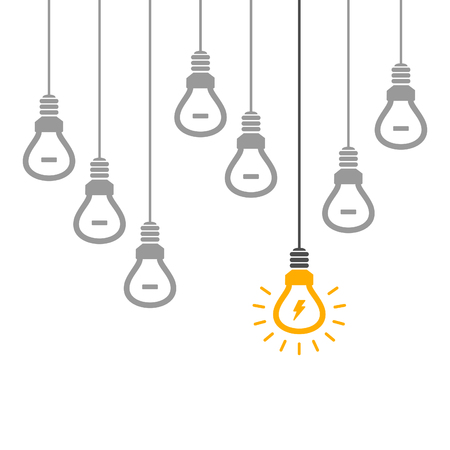 Abstract light bulb ideas. Vector illustrationのイラスト素材