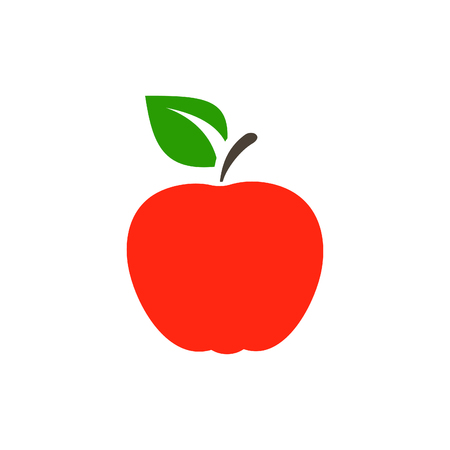 The Apple is red. Vector illustrationのイラスト素材