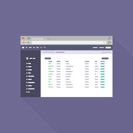 Browser in flat style. Vector illustrationのイラスト素材