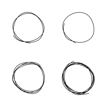 Circle drawing the sketch. A vector illustrationのイラスト素材