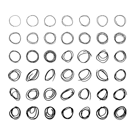 Circle drawing the sketch. A vector illustrationのイラスト素材