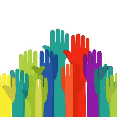 The hand lasts upwards. A vector illustrationのイラスト素材