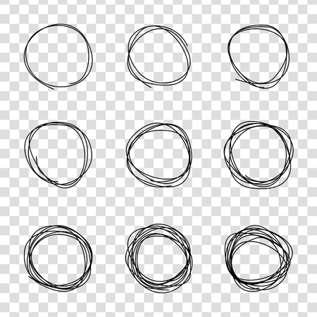 Circle drawing the sketch. A vector illustrationのイラスト素材