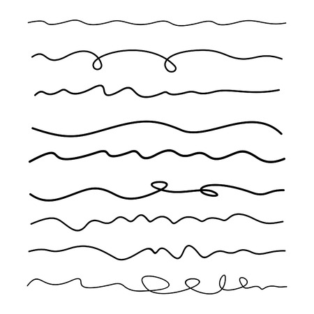 A set of abstract lines. Vector illustrationのイラスト素材