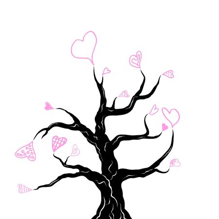 Tree heart abstraction. Vector illustrationのイラスト素材