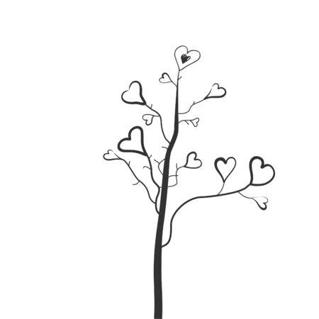 Tree heart abstraction. Vector illustrationのイラスト素材