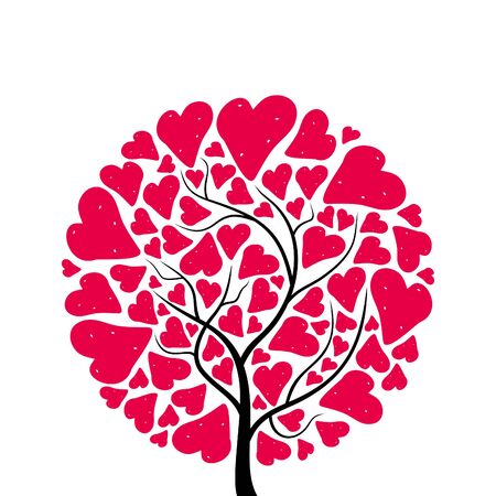 Tree heart abstraction. Vector illustrationのイラスト素材