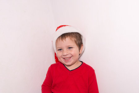 the Joyful happy child, new year, emotionの写真素材