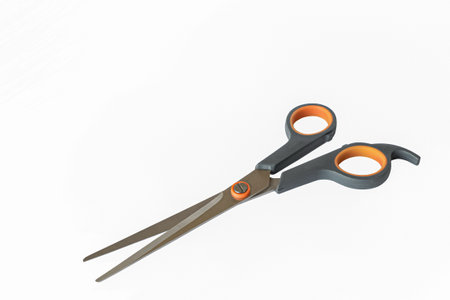 Scissors. School and office supplies. A working tool.の写真素材