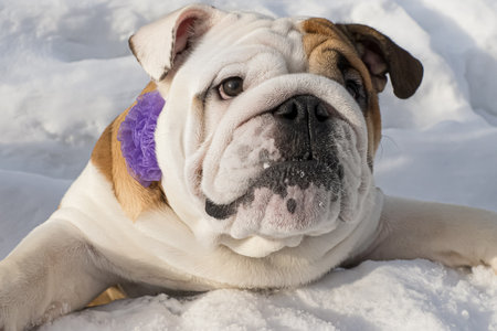 Dog. English bulldog. Cute purebred dog. Pets.の写真素材