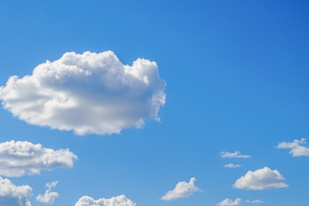 Sky and clouds. The airspace. Atmospheric mood. Environment.の写真素材
