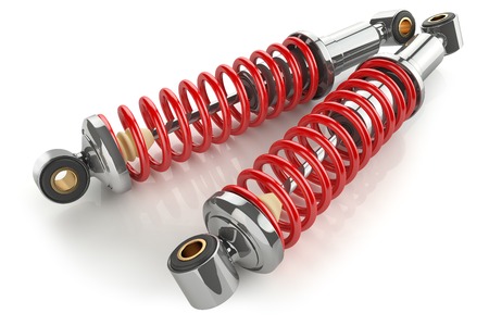 Auto parts. Kit of shock absorbers. Isolated on white background