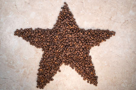 brown star-shaped natural roasted coffee beans