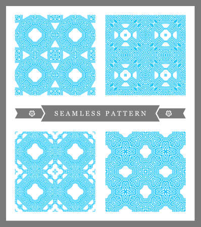 Original seamless pattern, high quality. Rhythmic pattern, based on symmetry. Multilevel ornament consisting of large and medium-sized elements, and textures.のイラスト素材