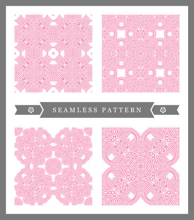 Original seamless pattern, high quality. Rhythmic pattern, based on symmetry. Multilevel ornament consisting of large and medium-sized elements, and textures.のイラスト素材