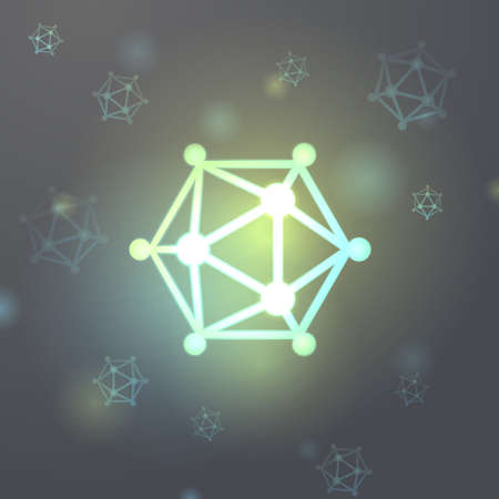 Nanoparticle. The template for print products or animation on the topic of science.のイラスト素材