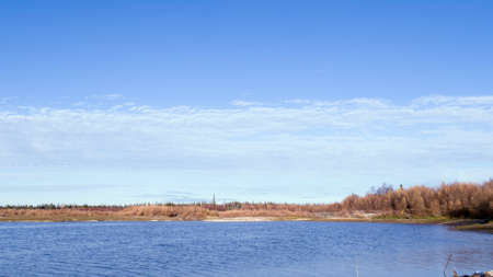 Types of small northern river, on the Yamal Peninsula.の写真素材
