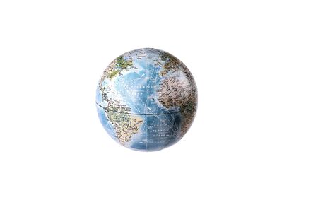 Globe, planet earth, globe blank for creativity and future use on a white background close-up