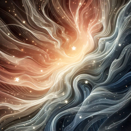 abstract futuristic background in the form of waves of lines for creativity close-upの素材